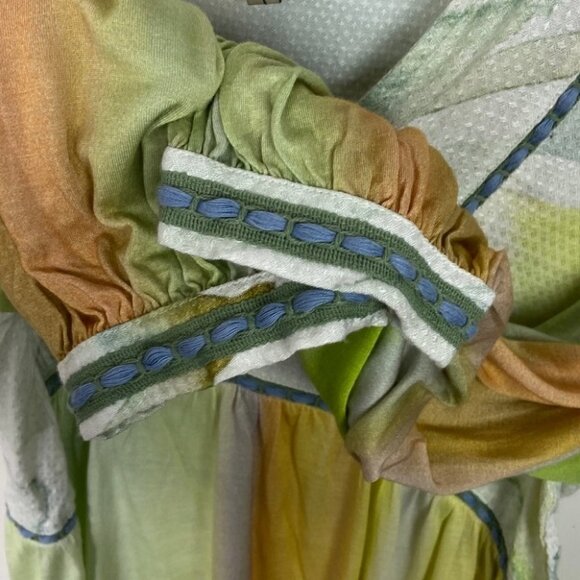 Anthropologie Blank London Tie Dye Peasant Peplum Blouse Size Small Boho Bl-Nk S - Picture 8 of 12